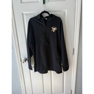 Adidas NHL Pittsburgh Penguins Men's Large Half-Zip Jacket – Black Climalite